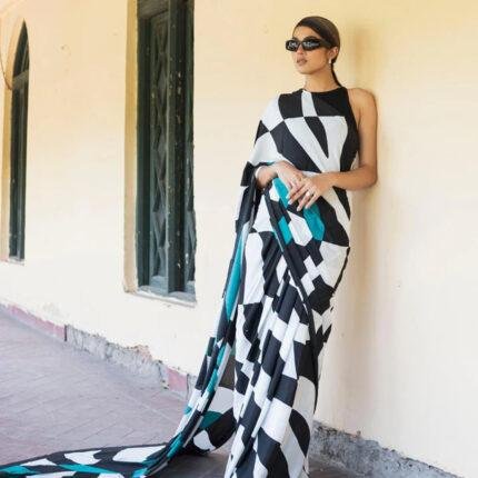 Istanbul Metropolis Edition Saree by Lavender